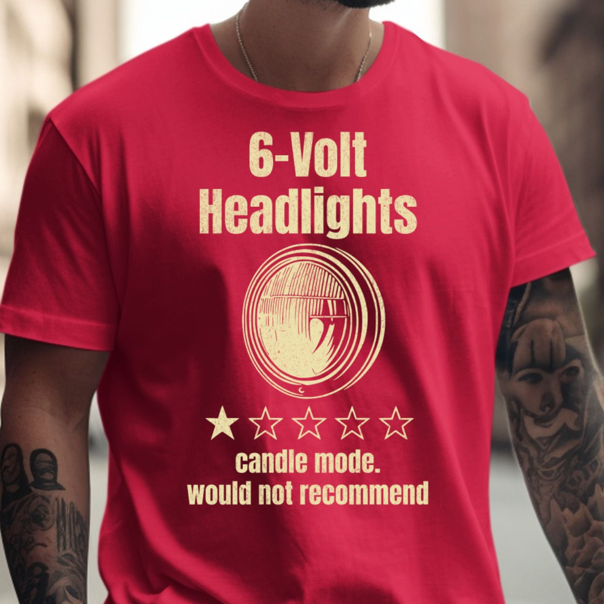 Funny 6-Volt Headlights Novelty Short Sleeve Shirt product