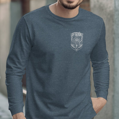 Stylish Blue Graphic Print Long Sleeve Shirt product type