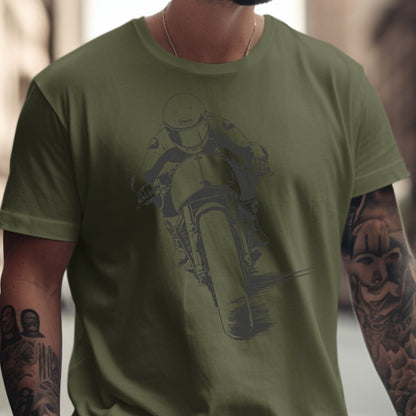 Racing Motorbike Rider Printed T-shirt product type