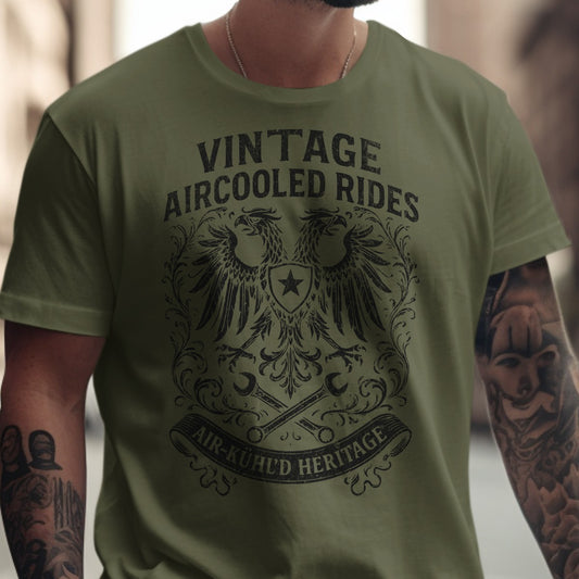 Vintage Aircooled Rides Graphic Tee for Men