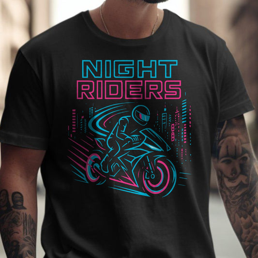 Night Riders Graphic Tee Shirt for Bikers product type