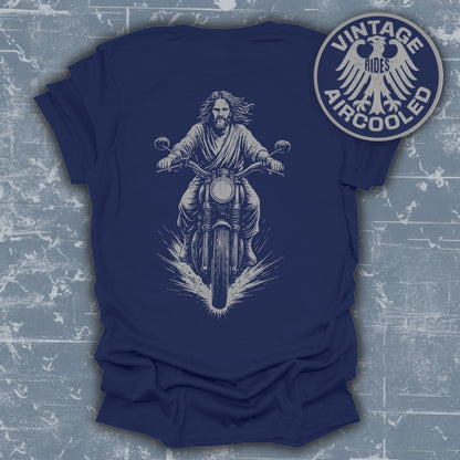 Vintage Rides Aircooled Motorcycle Art T-shirt product type