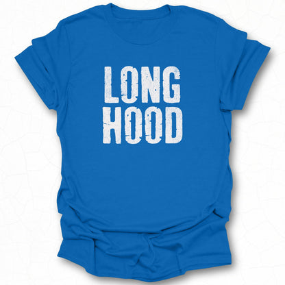 Stylish Blue T-shirt with Bold Long Hood Design