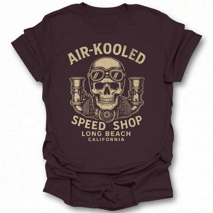 Air-Kooled Speed Shop Skull Graphic T-Shirt