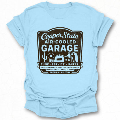Copper State Air-Cooled Garage Tune Service Parts T-Shirt