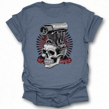 Speed Shop Engine Skull Graphic T-Shirt Apparel
