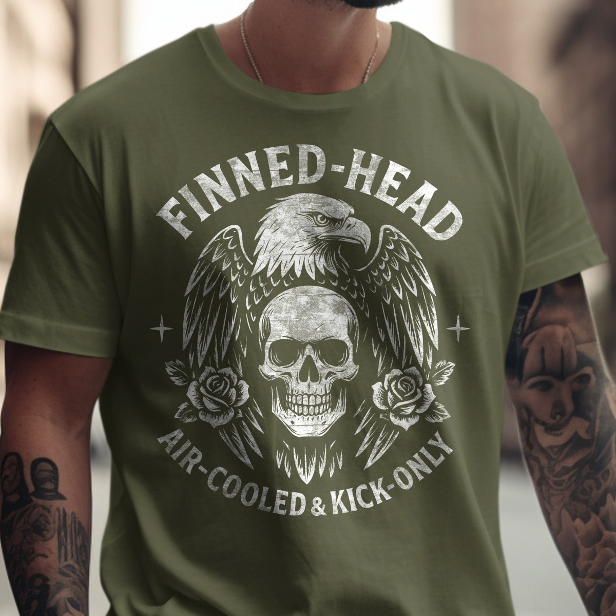 Finned-Head Air-Cooled & Kick-Only Graphic T-Shirt