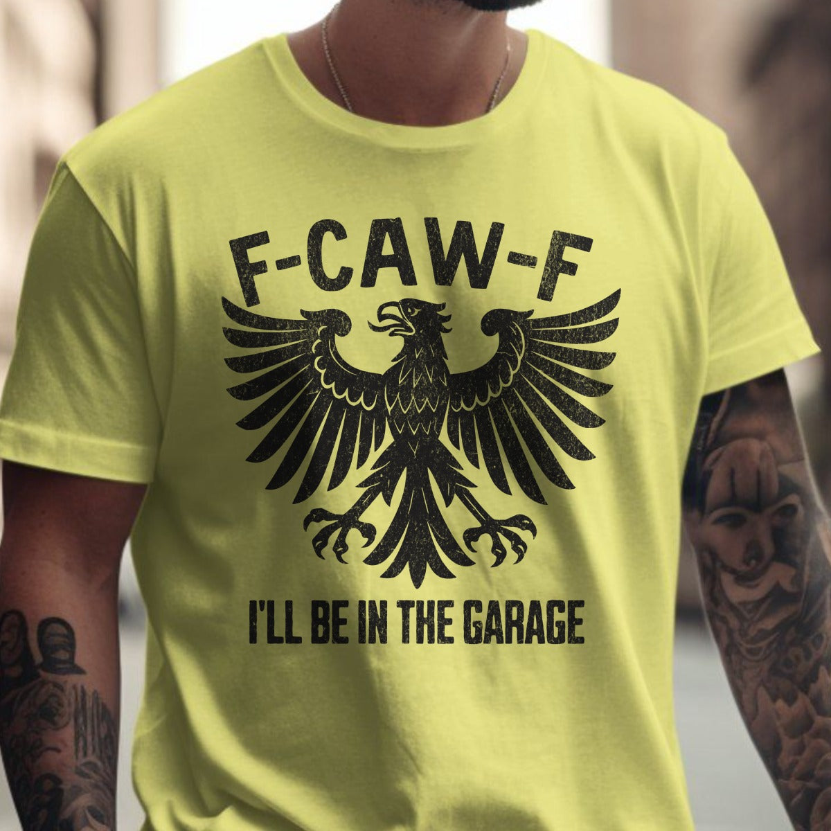 F-CAW-F I'll Be In The Garage Graphic Tee