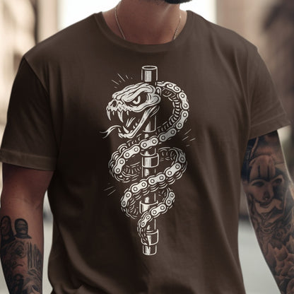 Fierce Snake and Chain Graphic Design T-shirt product