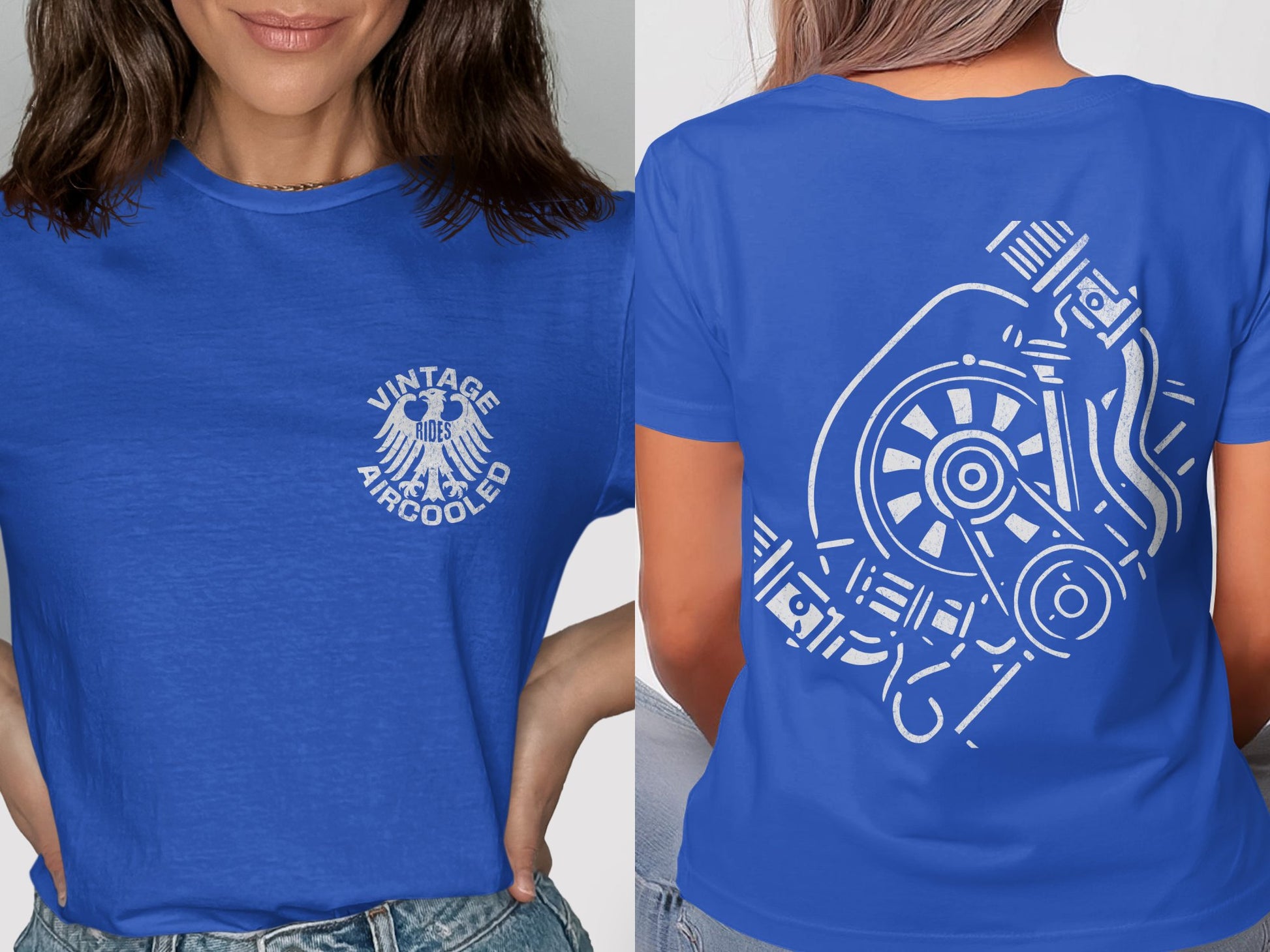 Vintage Aircooled Engine Graphic Tee Shirt product type