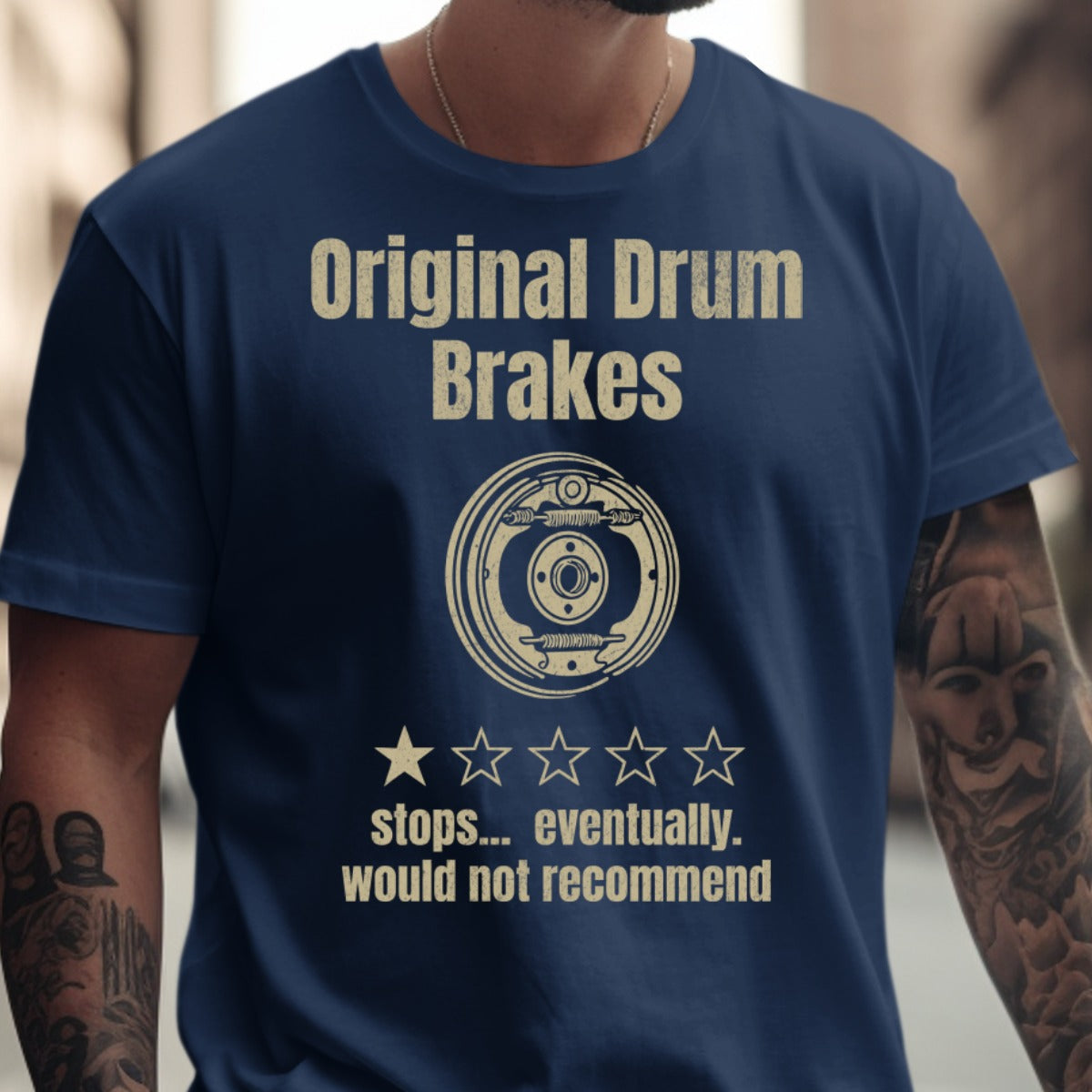 Original Drum Brakes Stops Eventually T-Shirt product