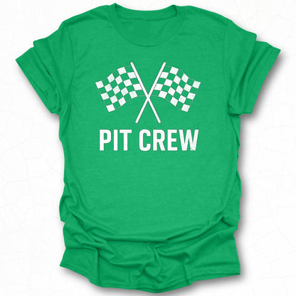 Pit Crew Racing Themed Graphic T-shirt