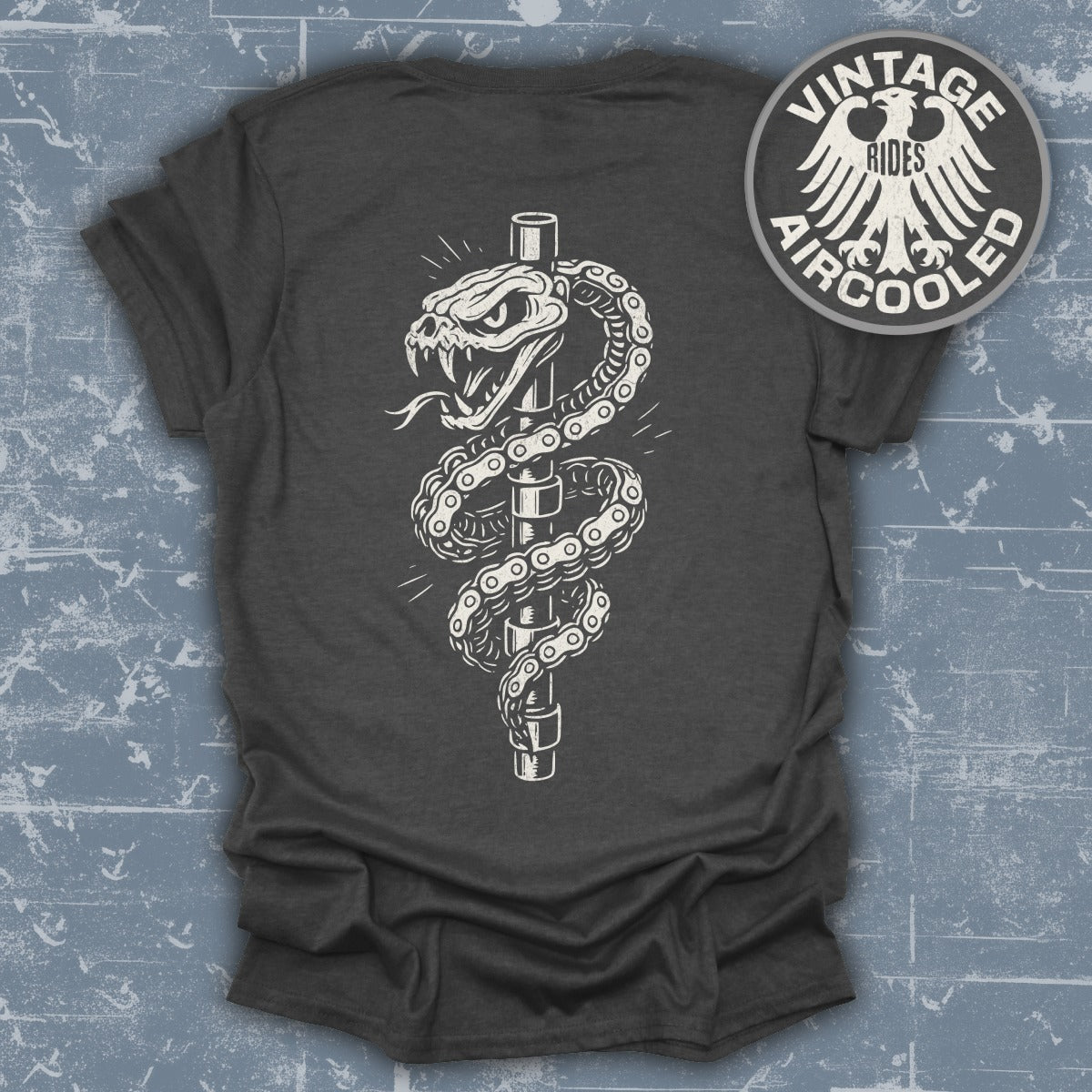 Vintage Rides Aircooled Snake Motorcycle T-Shirt product