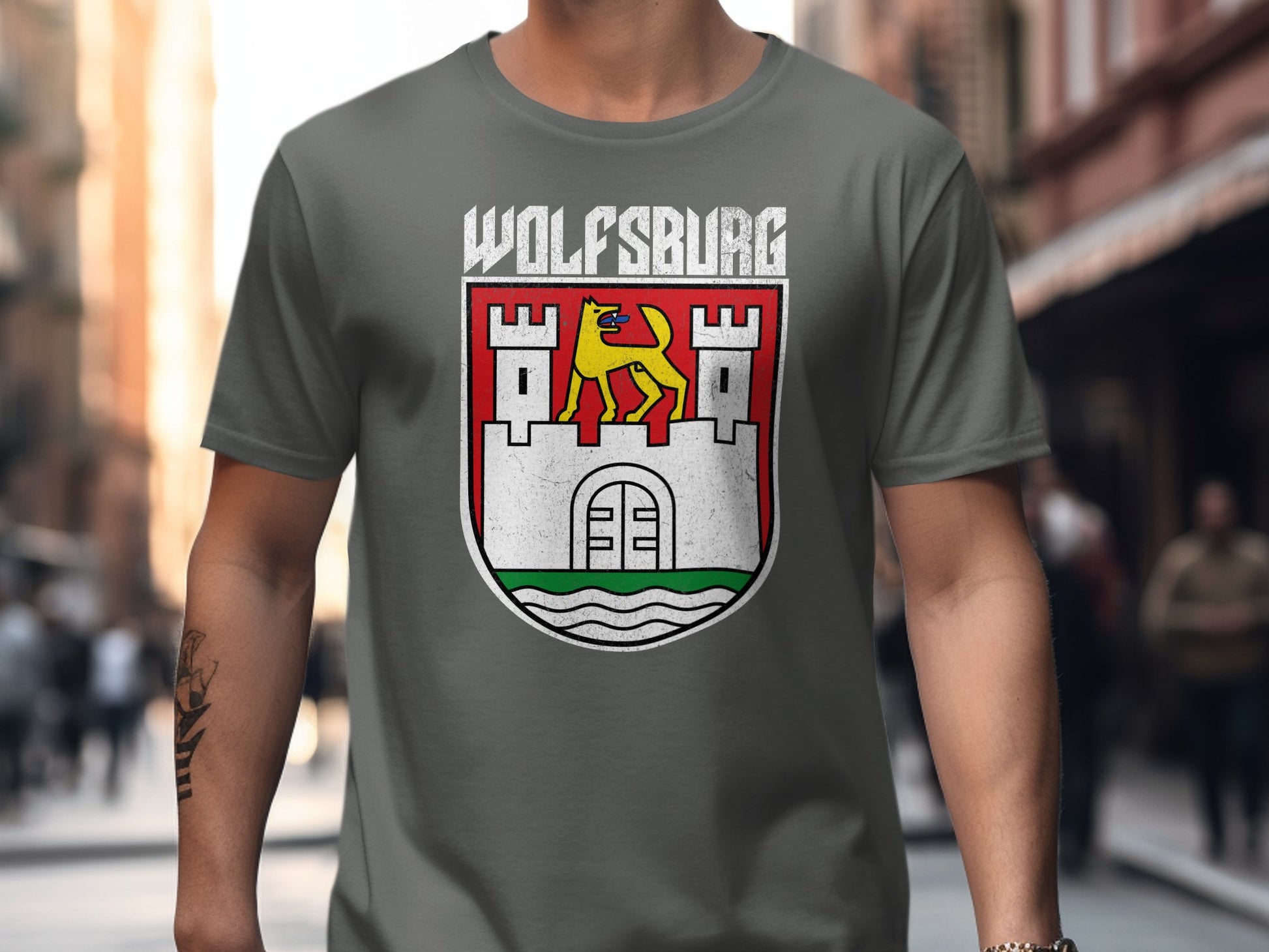Wolfsburg Castle Emblem Graphic Print Shirt product