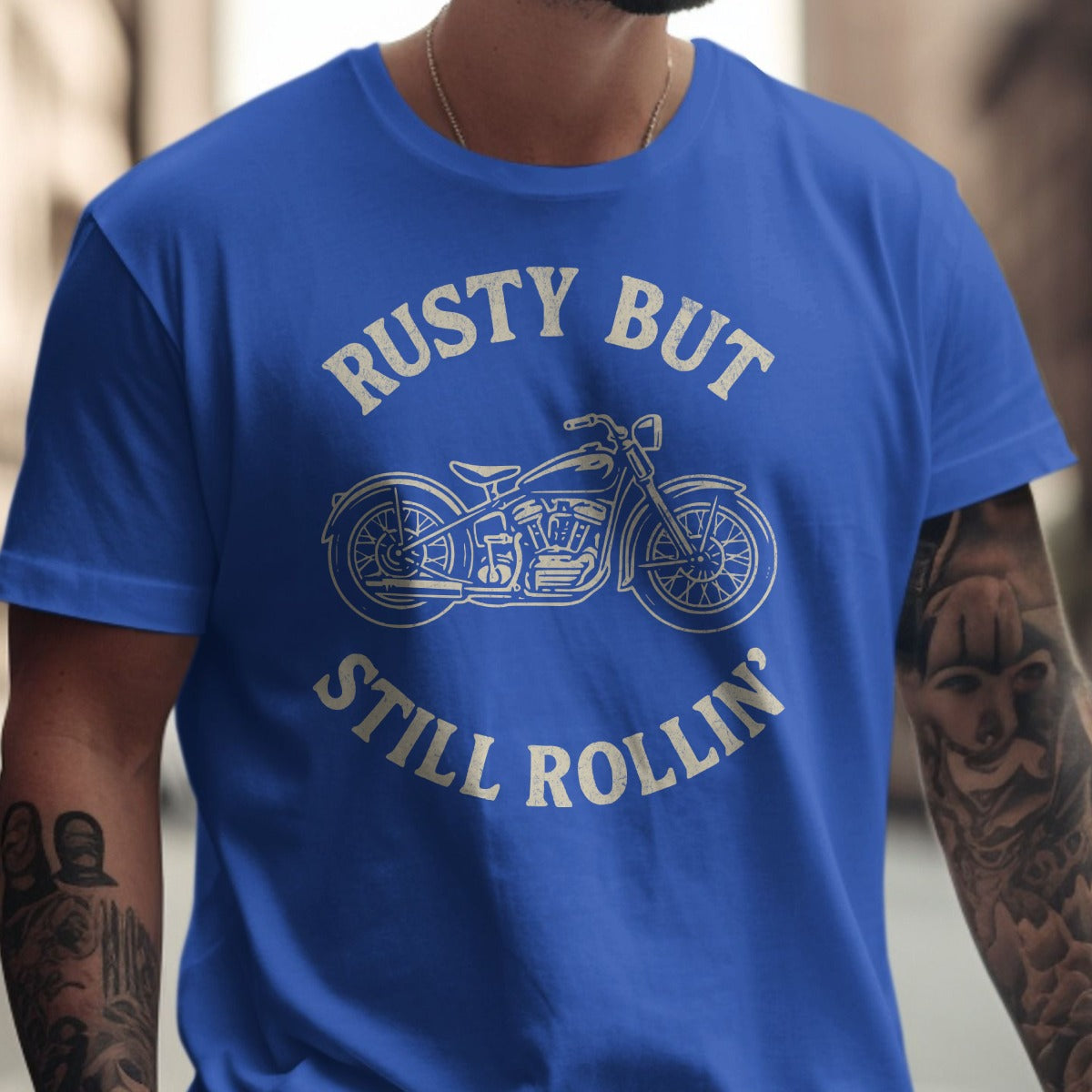Rusty But Still Rollin Motorcycle Graphic T-Shirt product type
