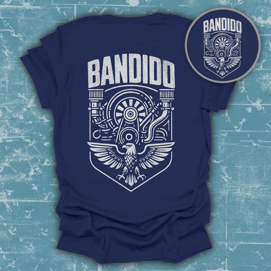 Bandido Blue Shirt with Detailed Eagle Design product