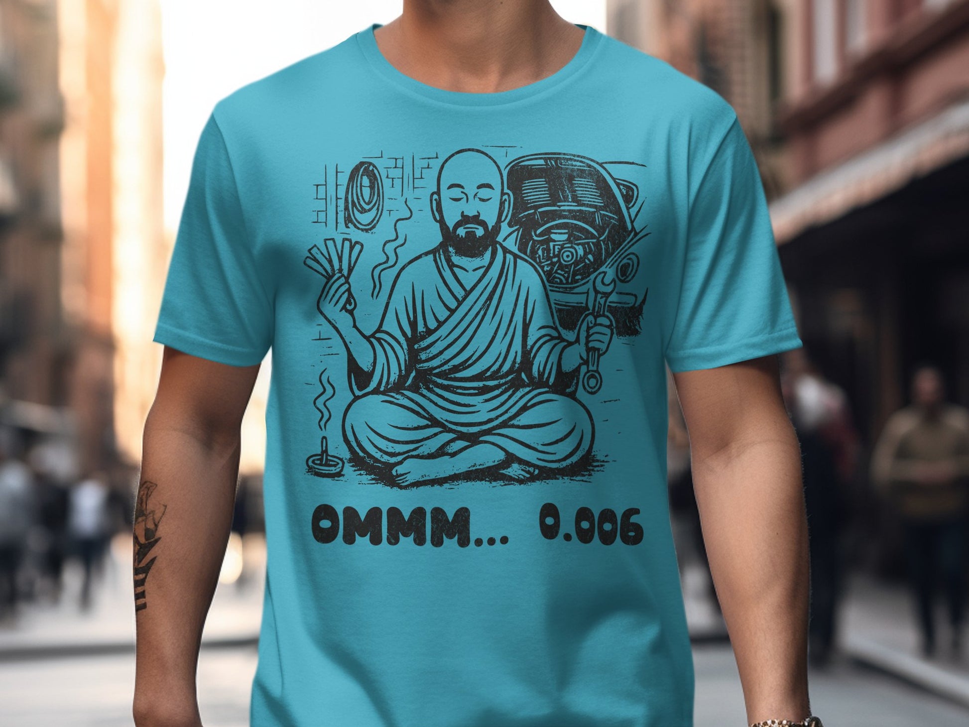Meditative Print OM Sci-fi Themed T-Shirt product type