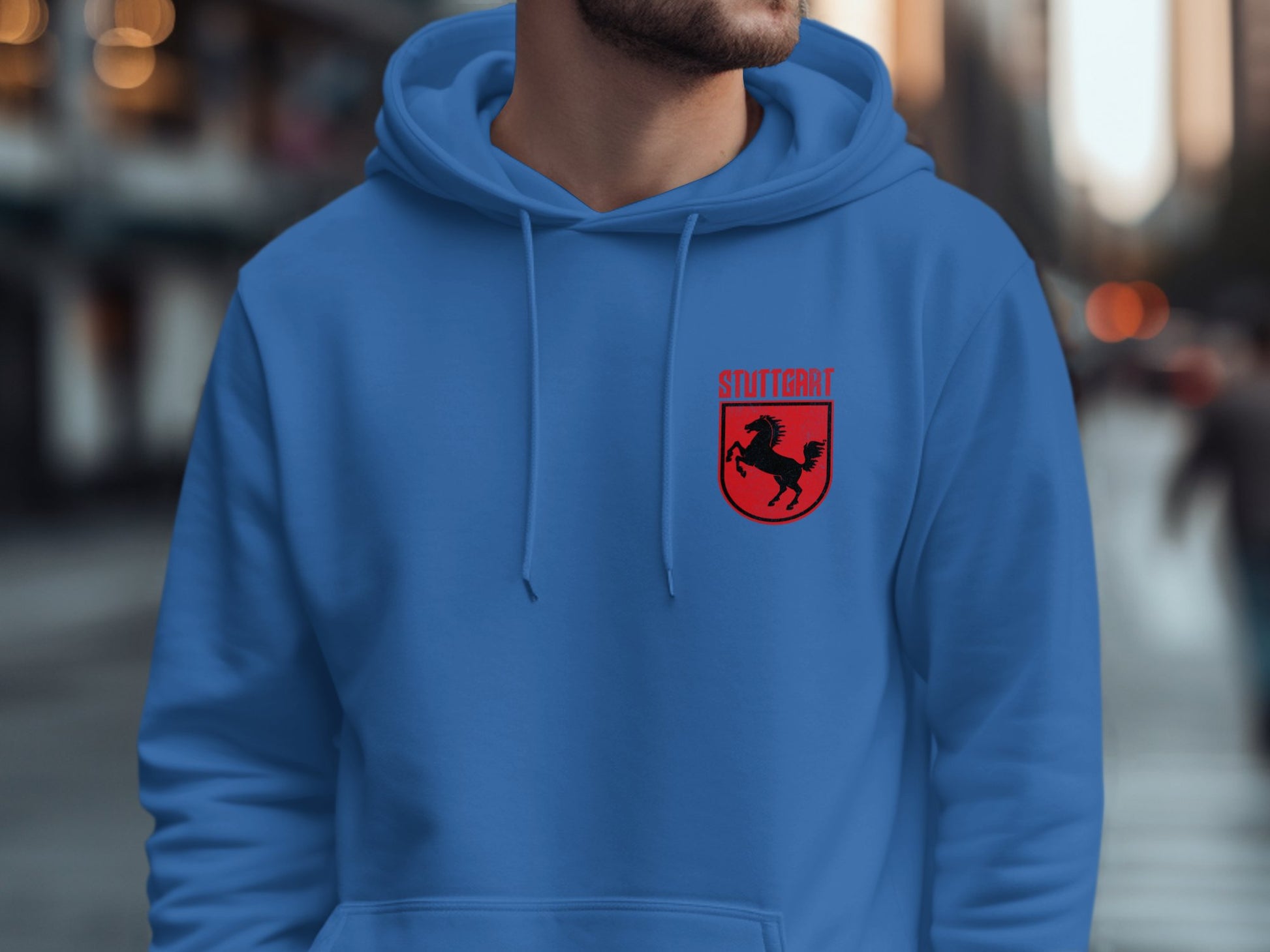 Comfortable Stylish Blue Hoodie with Unique Design product type