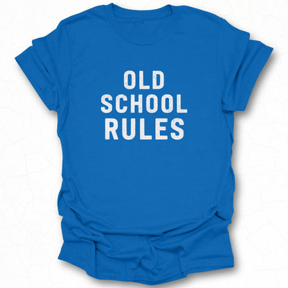 Old School Rules Graphic Statement T-Shirt