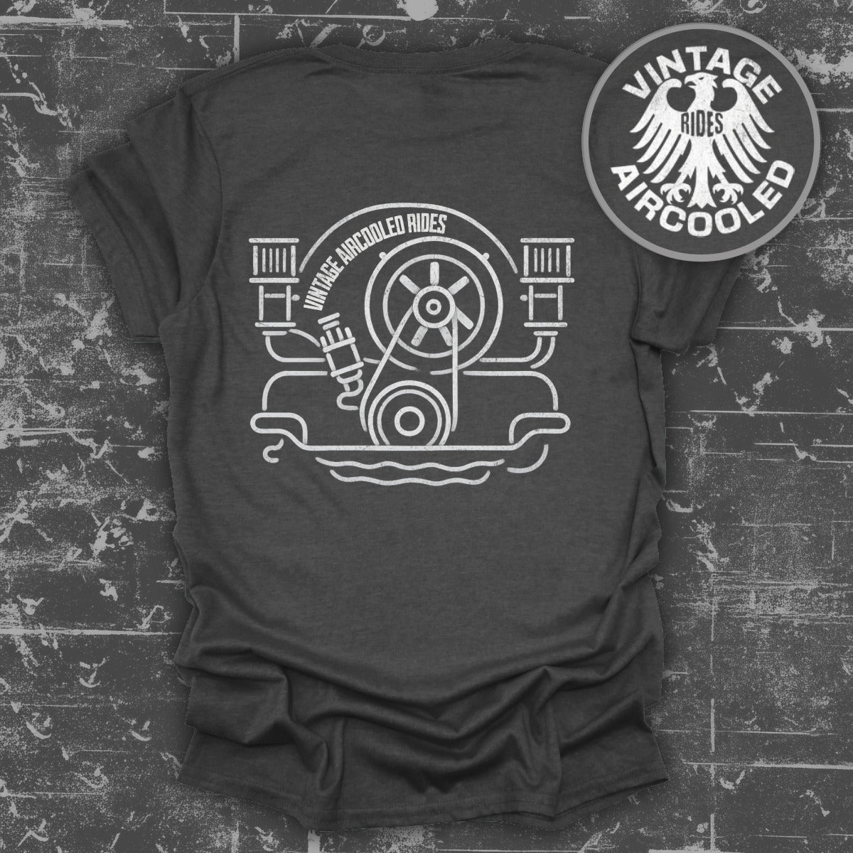 Vintage Aircooled Rides Retro Style Graphic T-shirt