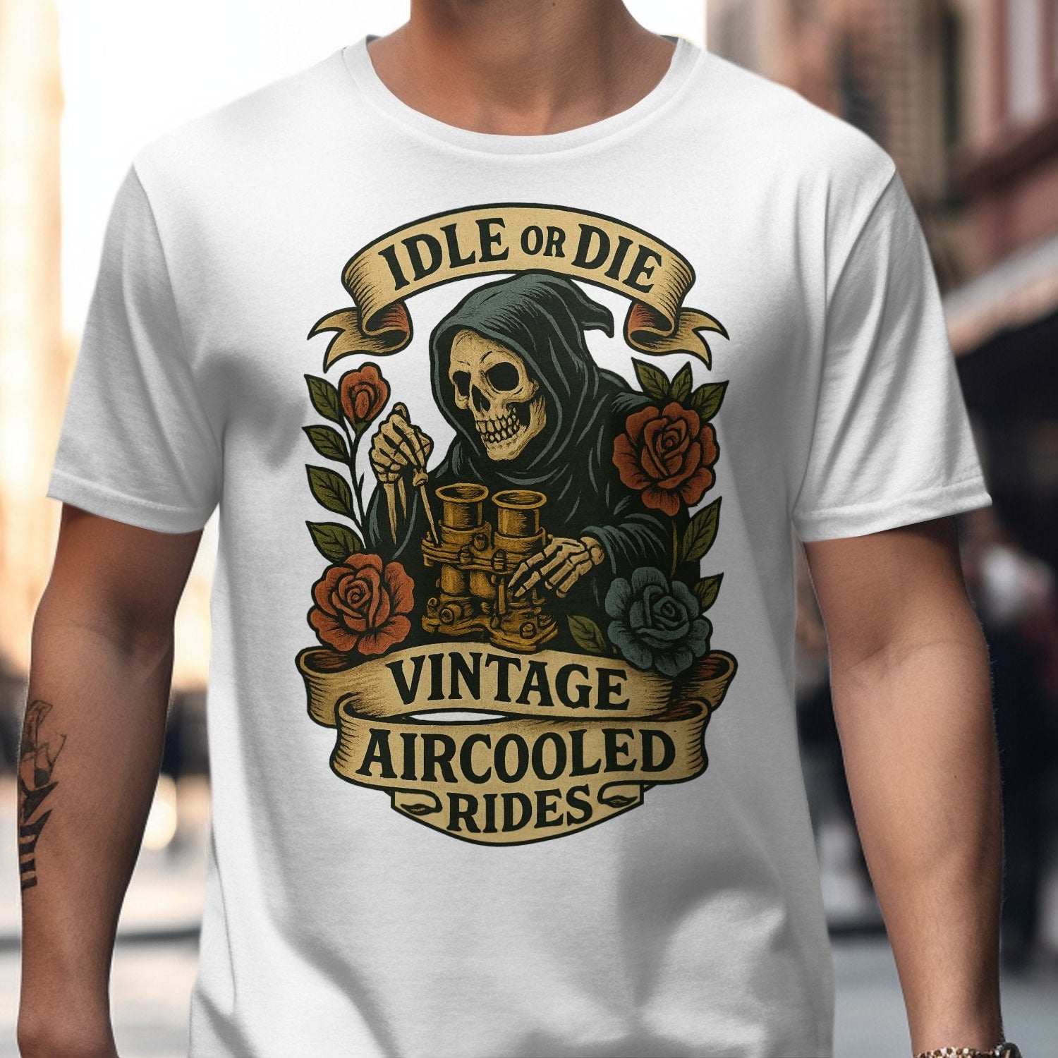 Idle or Die Vintage Aircooled Rides T-shirt product
