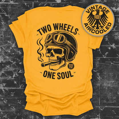 Two Wheels One Soul Vintage Rides Motorcycle T-shirt