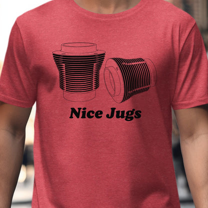 Nice Jugs Red Tee with Graphic Design product