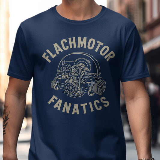Flachmotor Fanatics Graphic Printed Blue T-shirt product