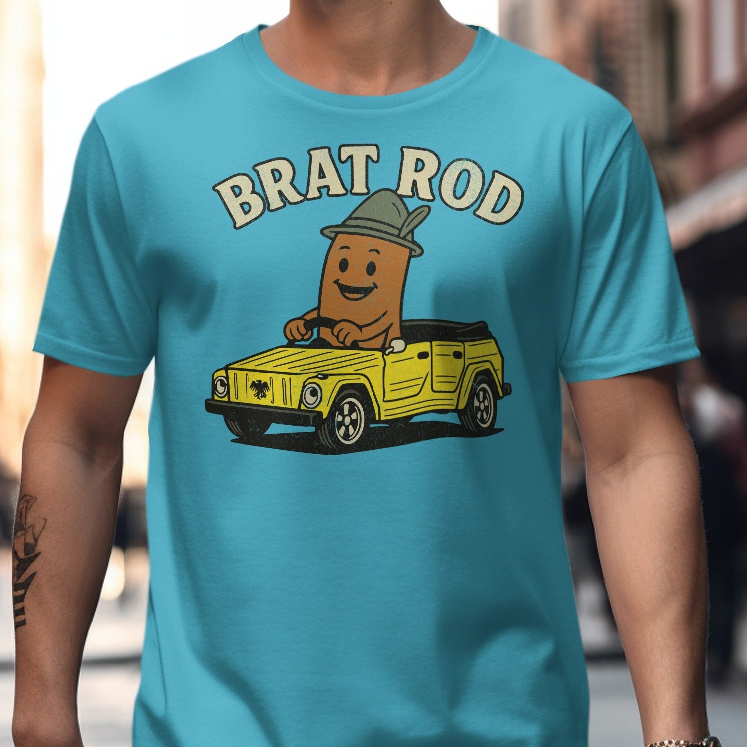 Brat Rod Cartoon Car Funny Graphic Tee product type