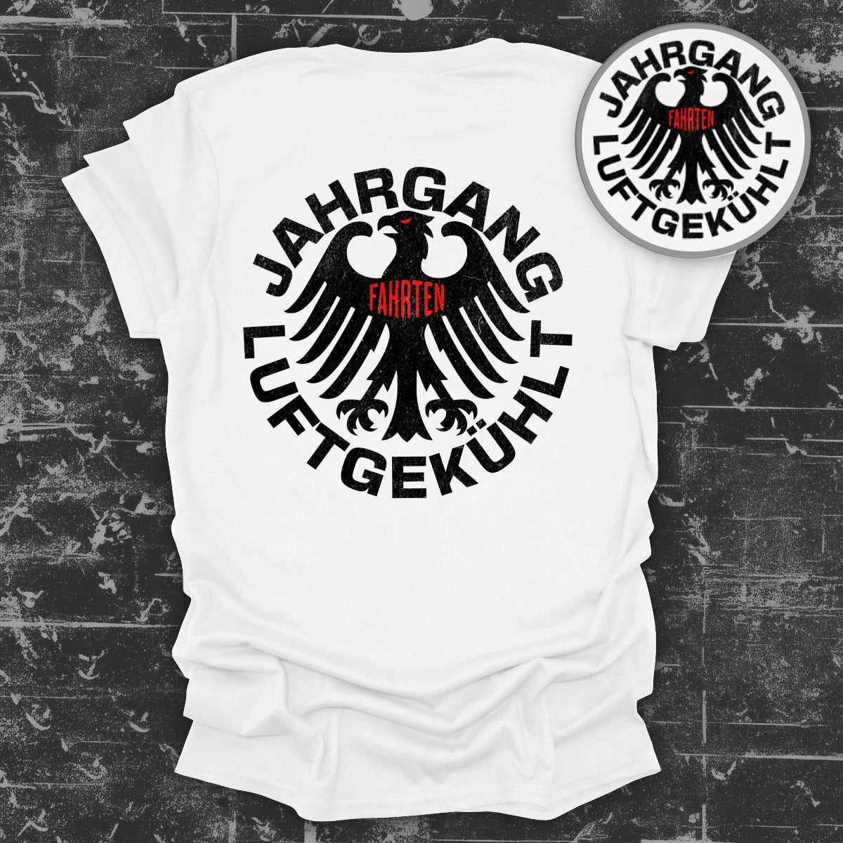 Jahrgang Luftgekühlt Fahrten Vintage Design T-Shirt