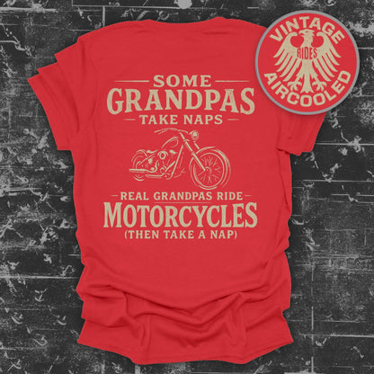Humorous Motorcycle Themed Grandpa T-Shirt Product