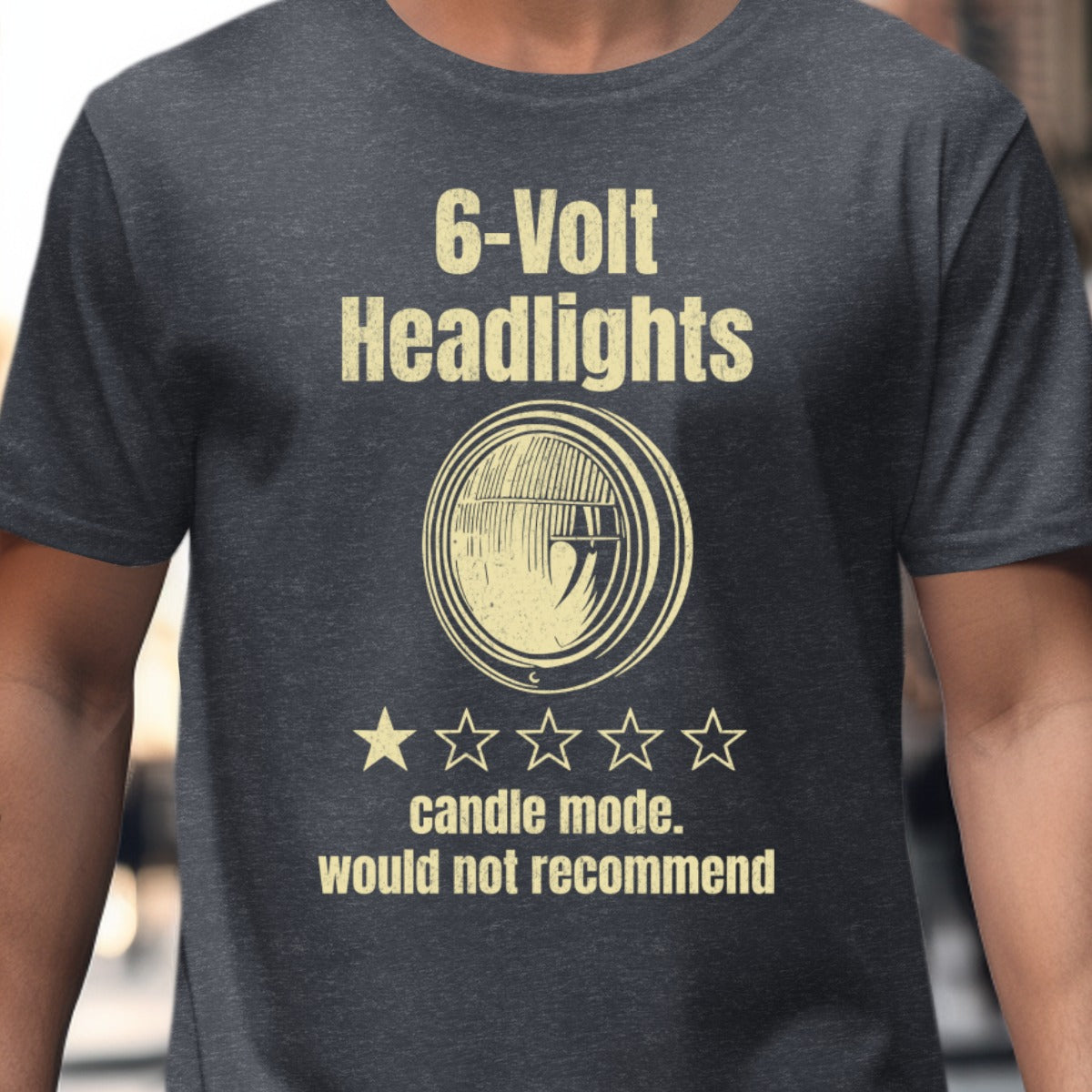 6-Volt Headlights Graphic Novelty T-Shirt product type