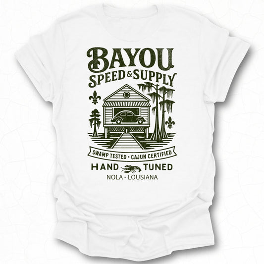 Bayou Speed & Supply Swamp Tested Cajun Certified T-Shirt