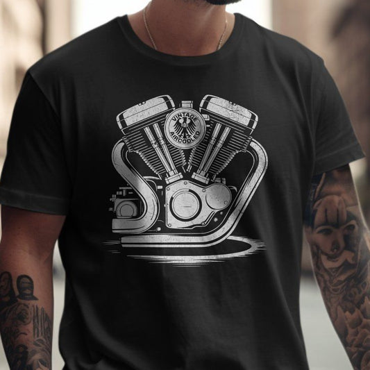 Vintage Motorcycle Engine Graphic T-shirt product