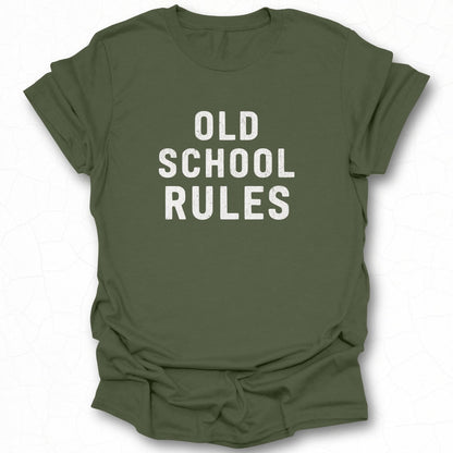 Old School Rules Graphic Statement Tee