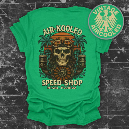 Air-Kooled Speed Shop Skull Design T-Shirt product