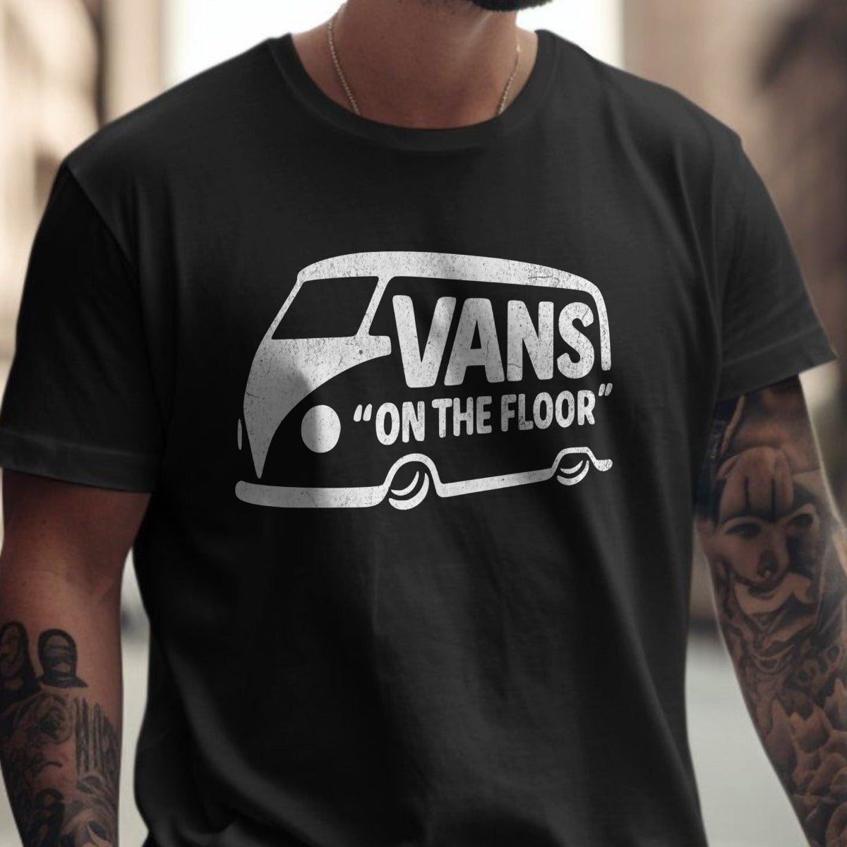 VANS On The Floor Graphic Print Short Sleeve Shirt