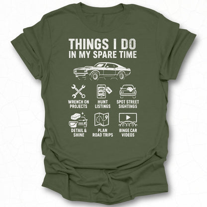 Car Enthusiast Spare Time Hobby Graphic T-shirt