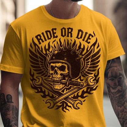 Ride or Die Skull with Crossed Wrenches T-Shirt product