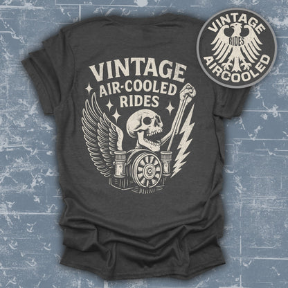 Vintage Air-Cooled Rides Skull Wings T-shirt product
