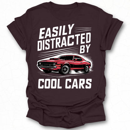 Easily Distracted by Cool Cars Graphic T-Shirt