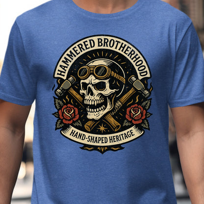Hammered Brotherhood Skull Graphic Tee Shirt product type
