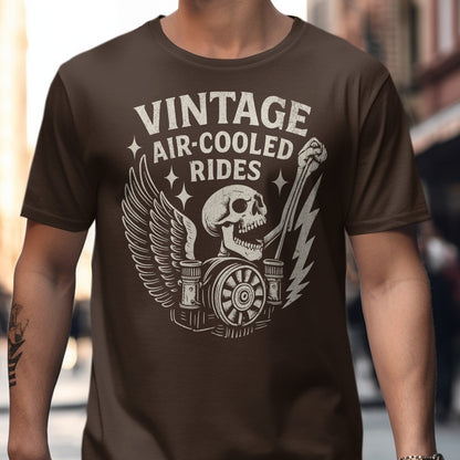 Vintage Air Cooled Rides Skull T Shirt product type