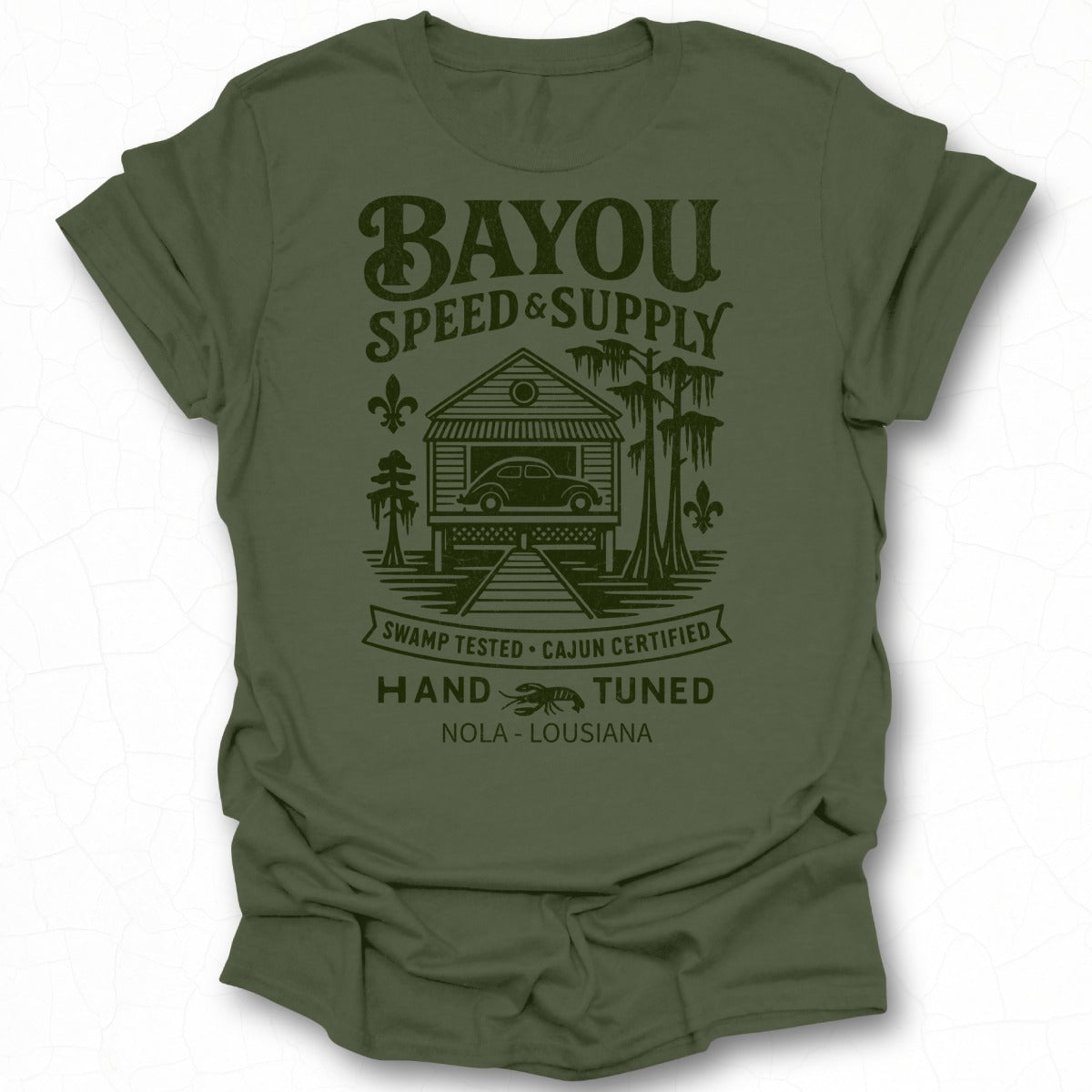 Bayou Speed Supply Graphic Tee Hand Tuned Nola Louisiana