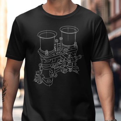 Vintage Automotive Blueprint Design T-Shirt product type