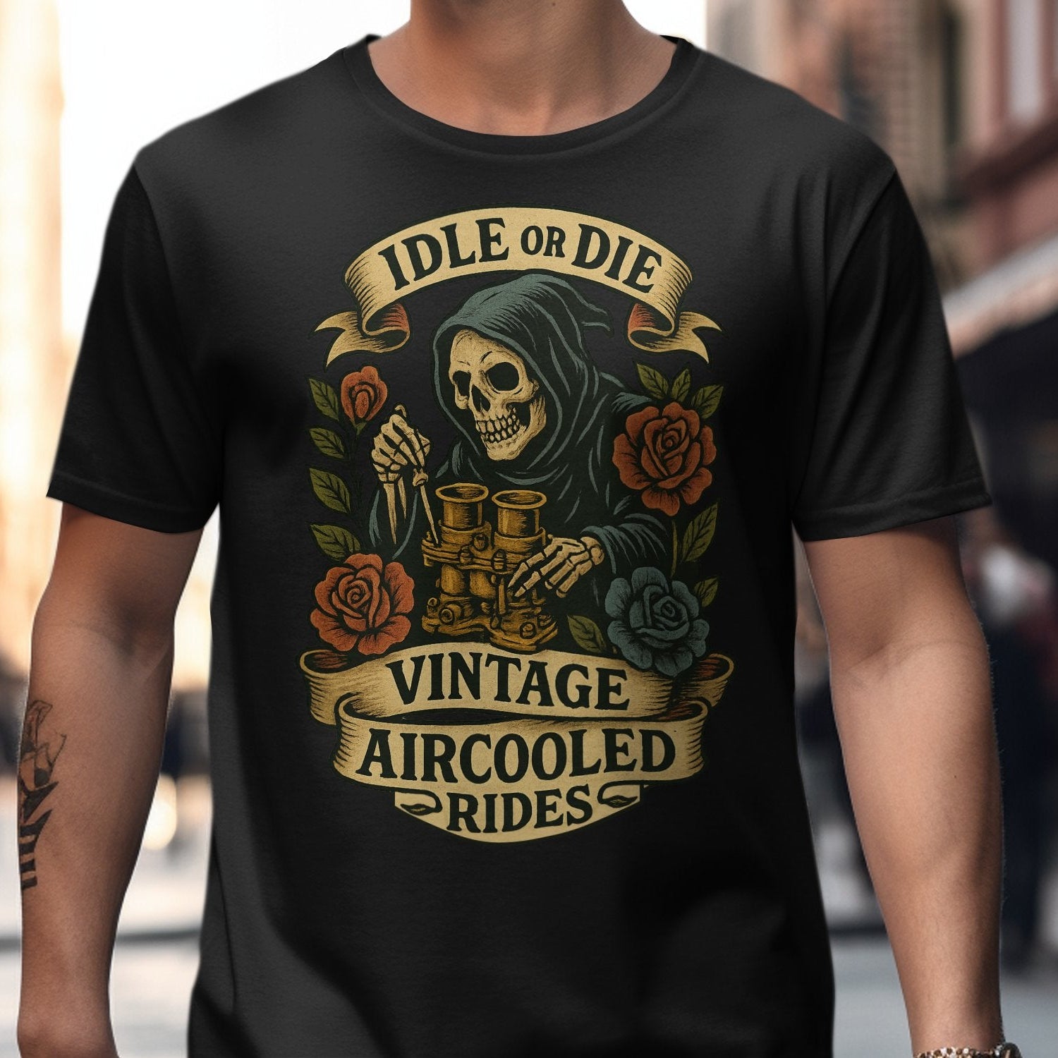 Idle or Die Vintage Aircooled Rides T-Shirt product type