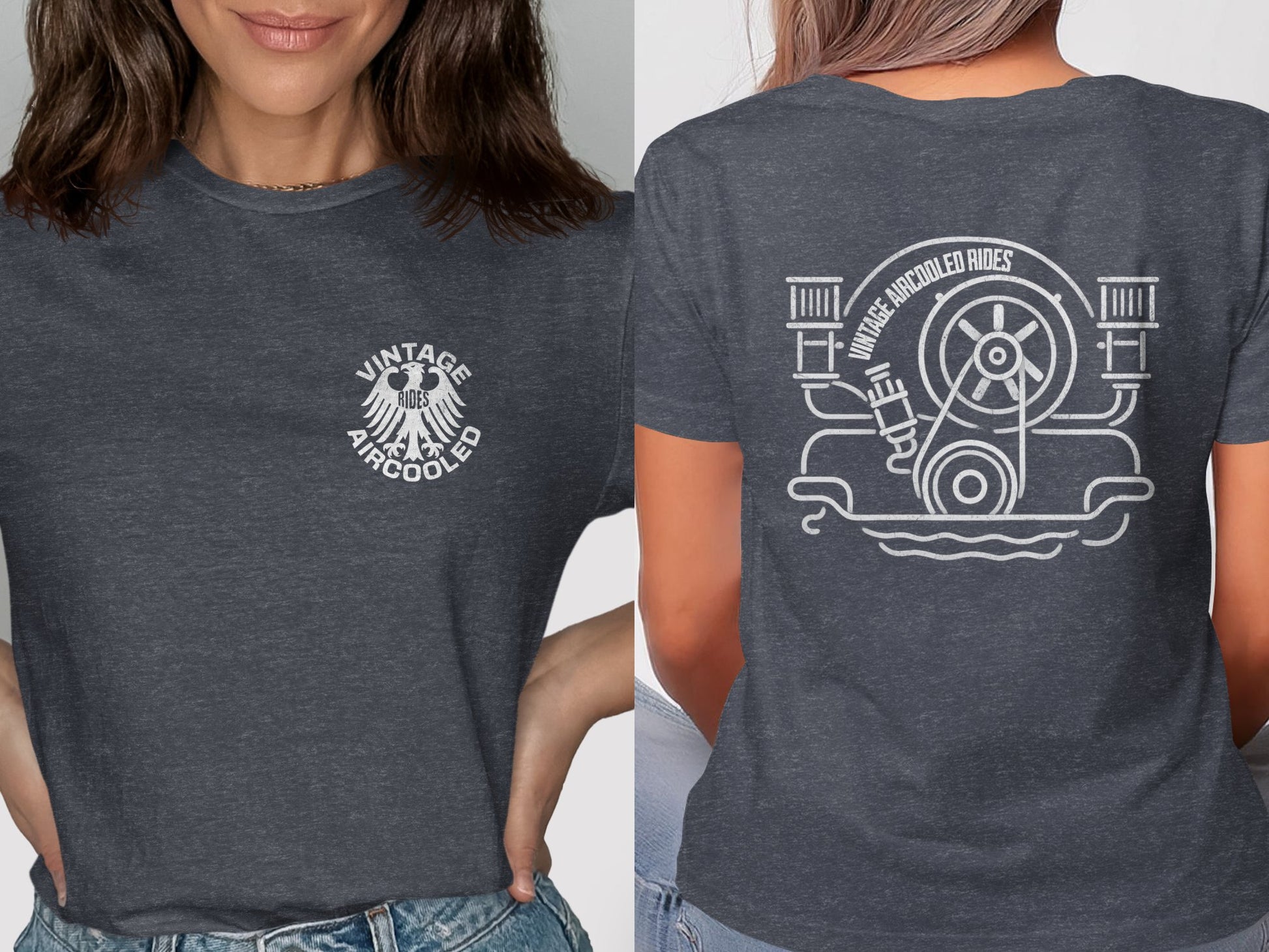 Unique Aircooled Rides Vintage Style T Shirt product