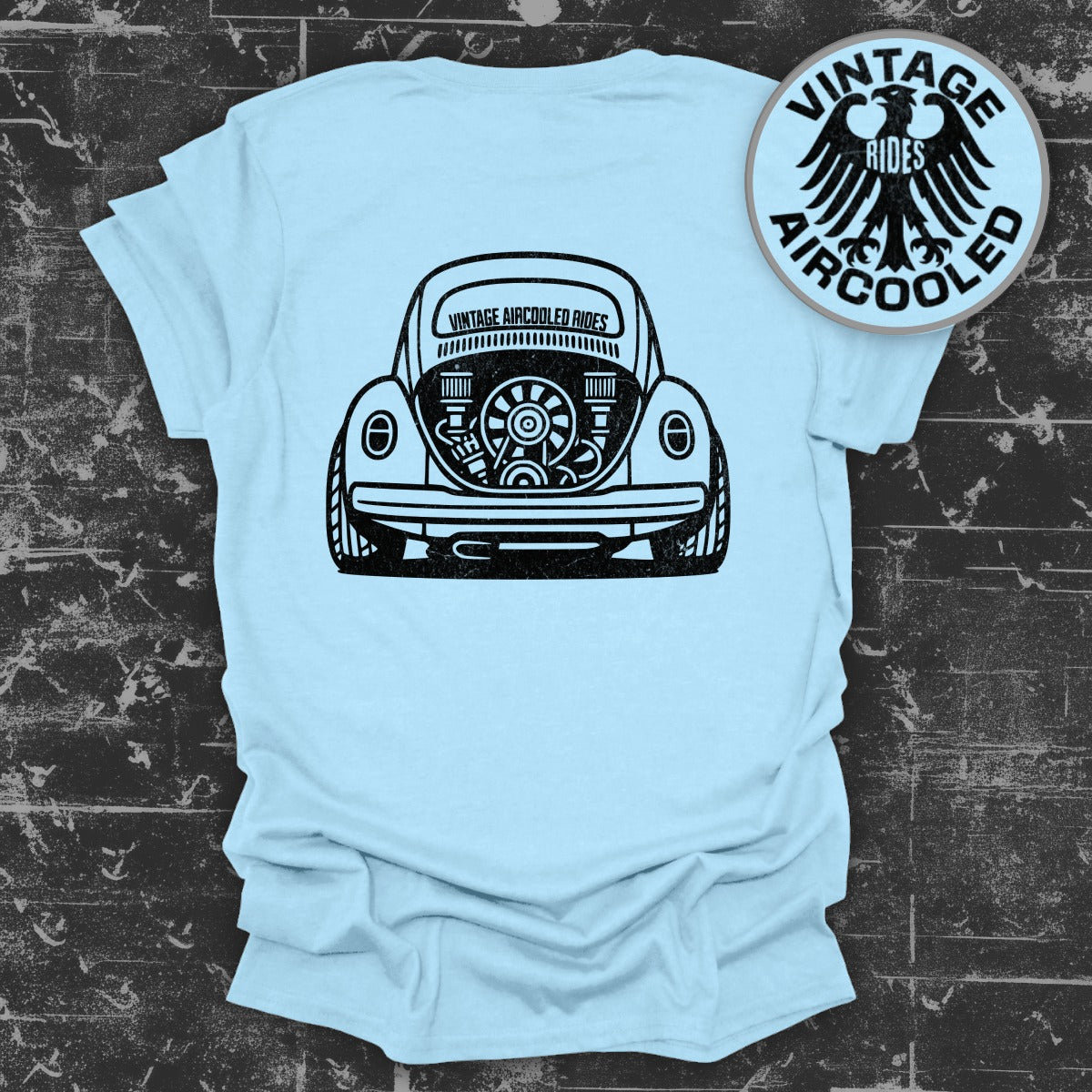 Vintage Rides Aircooled Beetle Themed T-Shirt Product