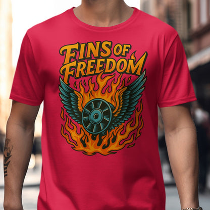 Fins of Freedom Graphic Tee Shirt Product