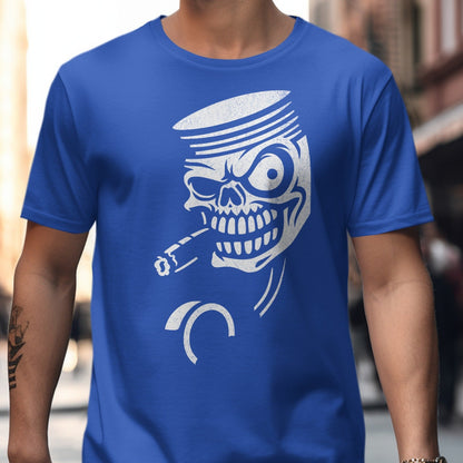 Unique Skull with Cigarette Graphic T-Shirt product